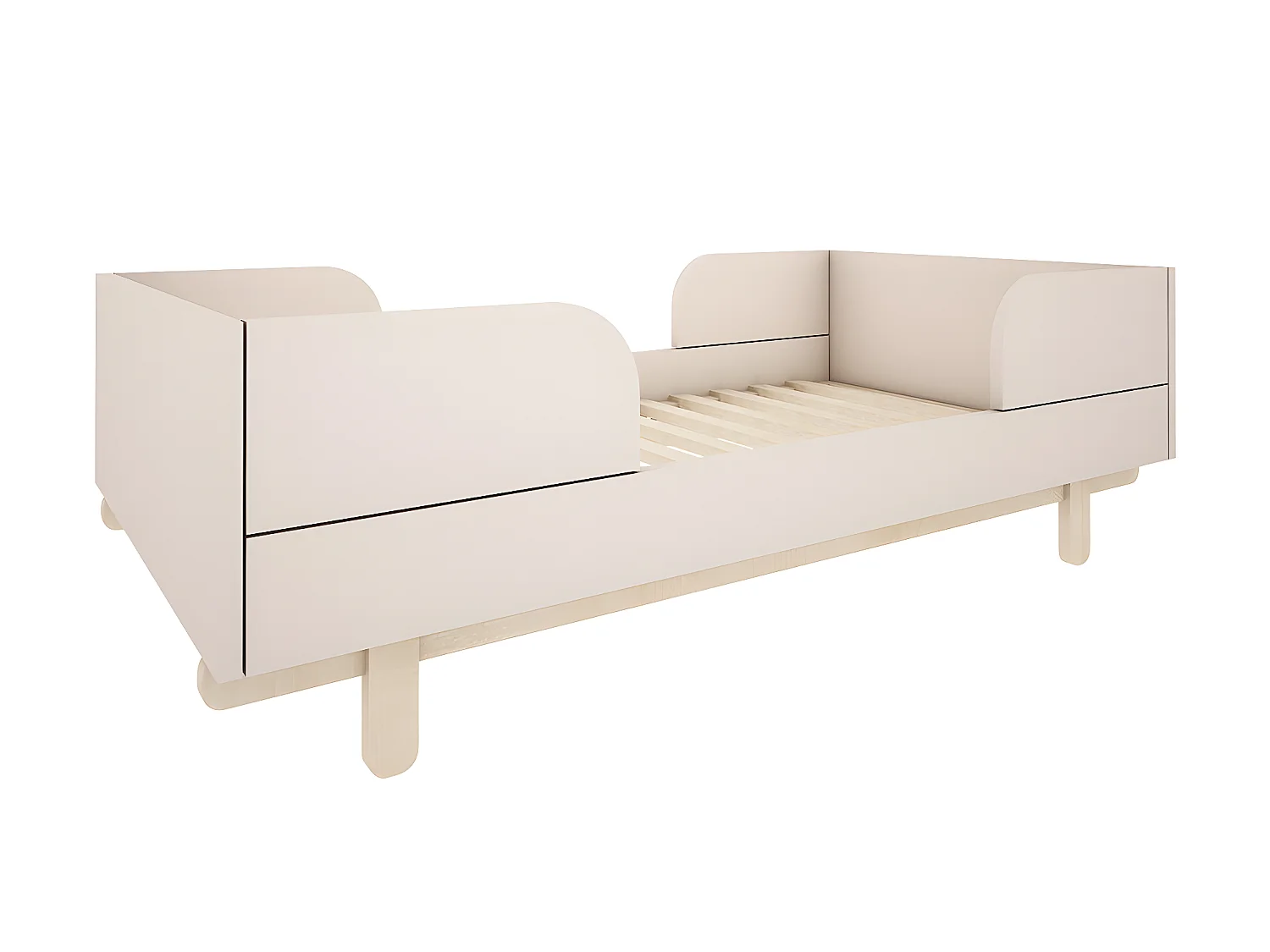 Lit évolutif 70x140 et commode 3 tiroirs Romy - Cachemire