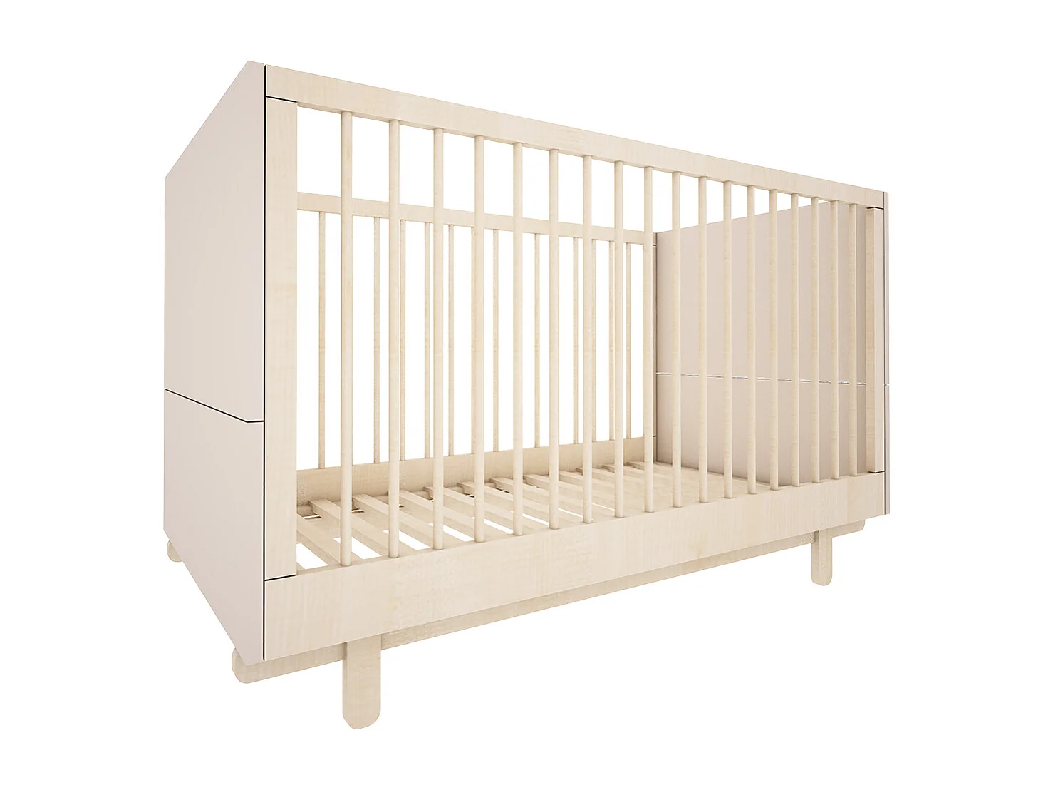 Lit évolutif 70x140 et commode 3 tiroirs Romy - Cachemire