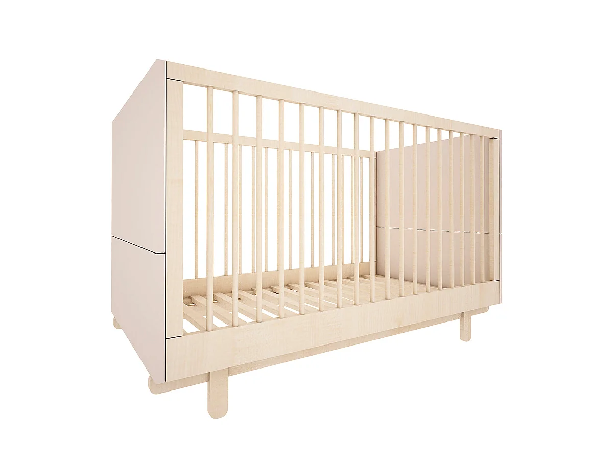 Lit évolutif 70x140 et commode 3 tiroirs Romy - Cachemire