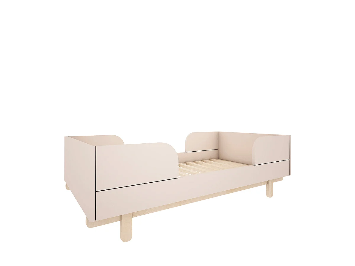 Lit évolutif 70x140 et commode 3 tiroirs Romy - Cachemire