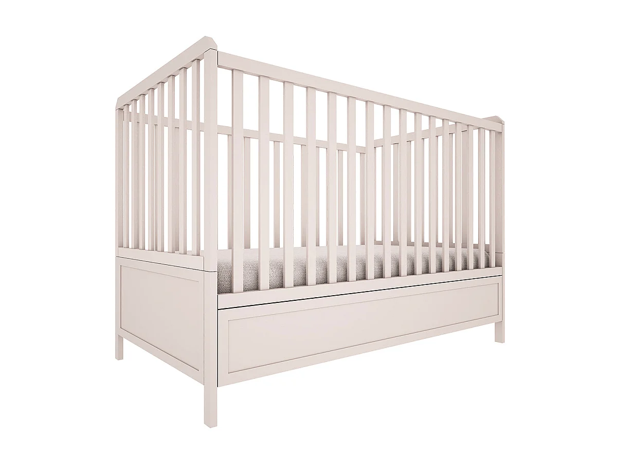 Lit évolutif 70x140 et commode 4 tiroirs Gabriel - Cachemire