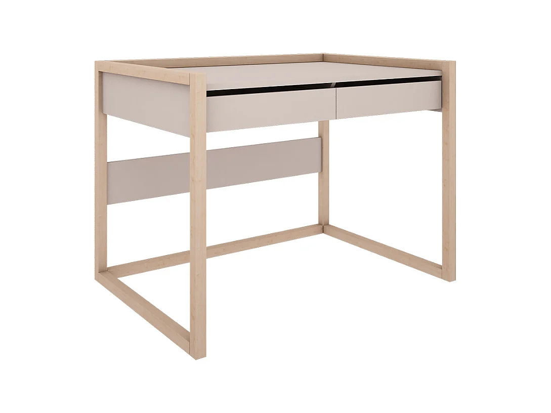 Bureau 2 tiroirs Romy - Beige