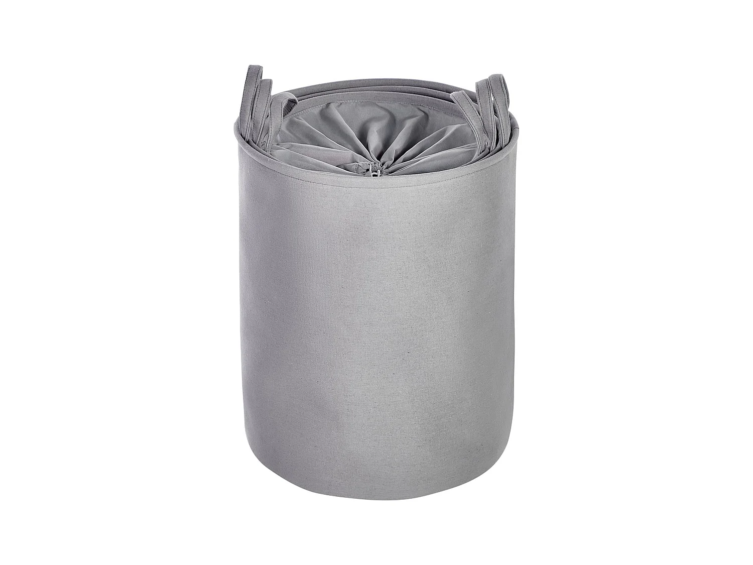 Conjunto de 3 cestos em tecido de poliéster cinzento ARCHA