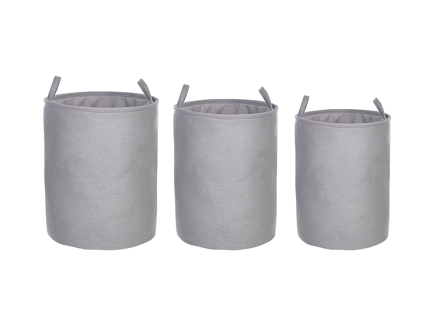Lot de 3 paniers ARCHA Coton Gris