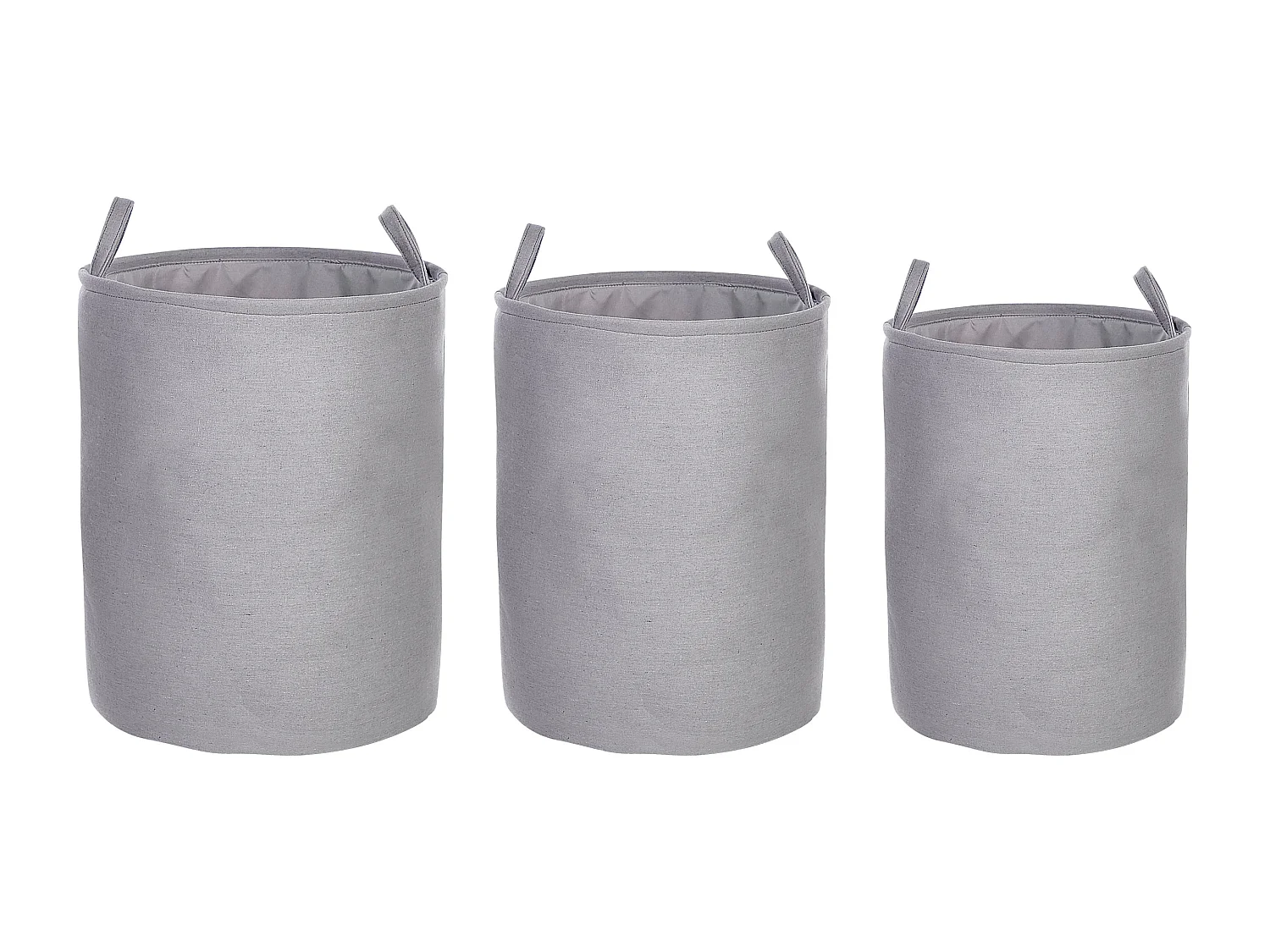 Lot de 3 paniers ARCHA Coton Gris