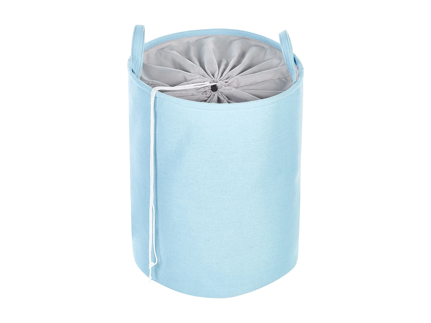 Set di 3 ceste cotone celeste e grigio ARCHA