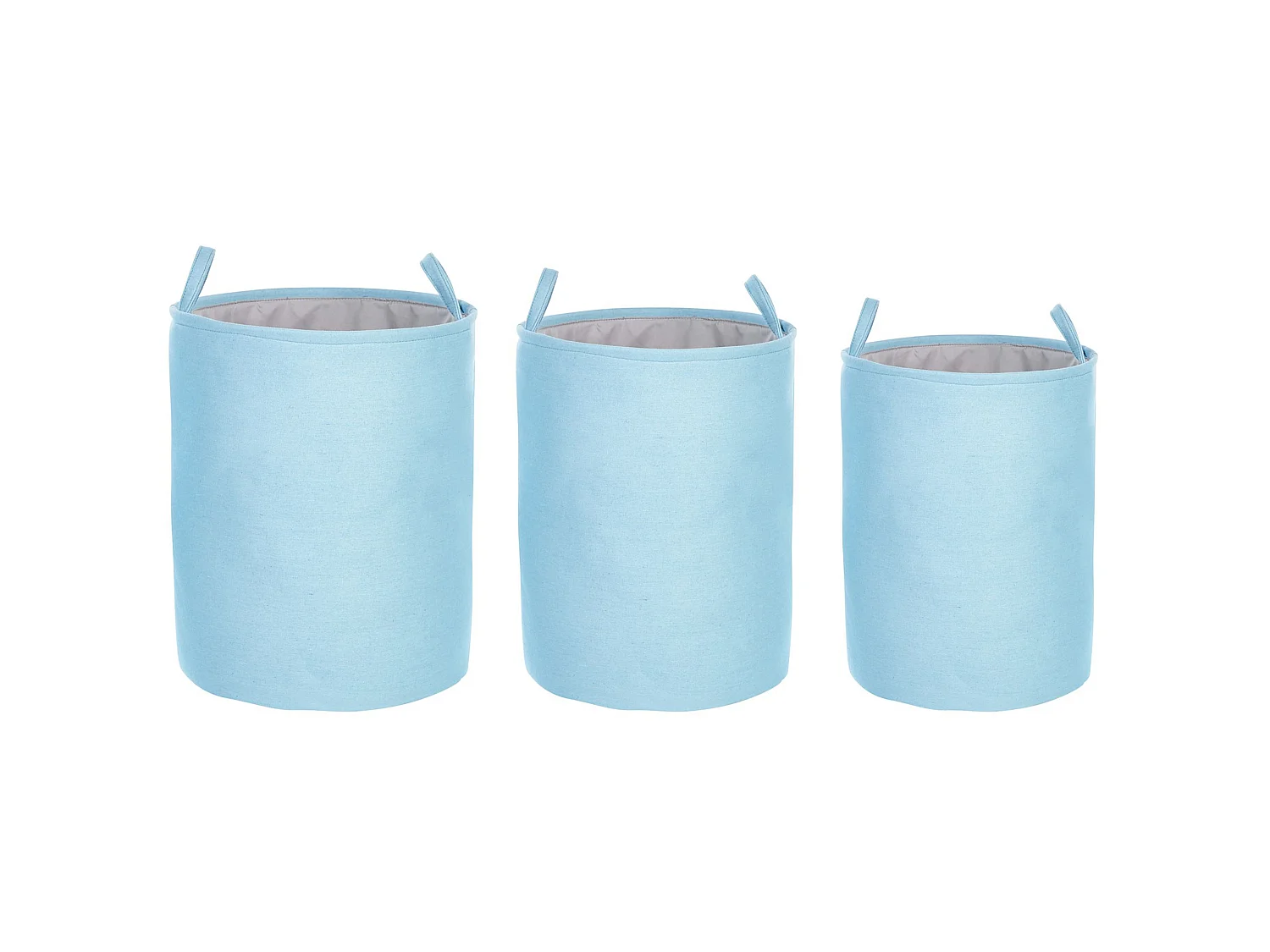 Conjunto de 3 cestas ARCHA Algodón Azul claro