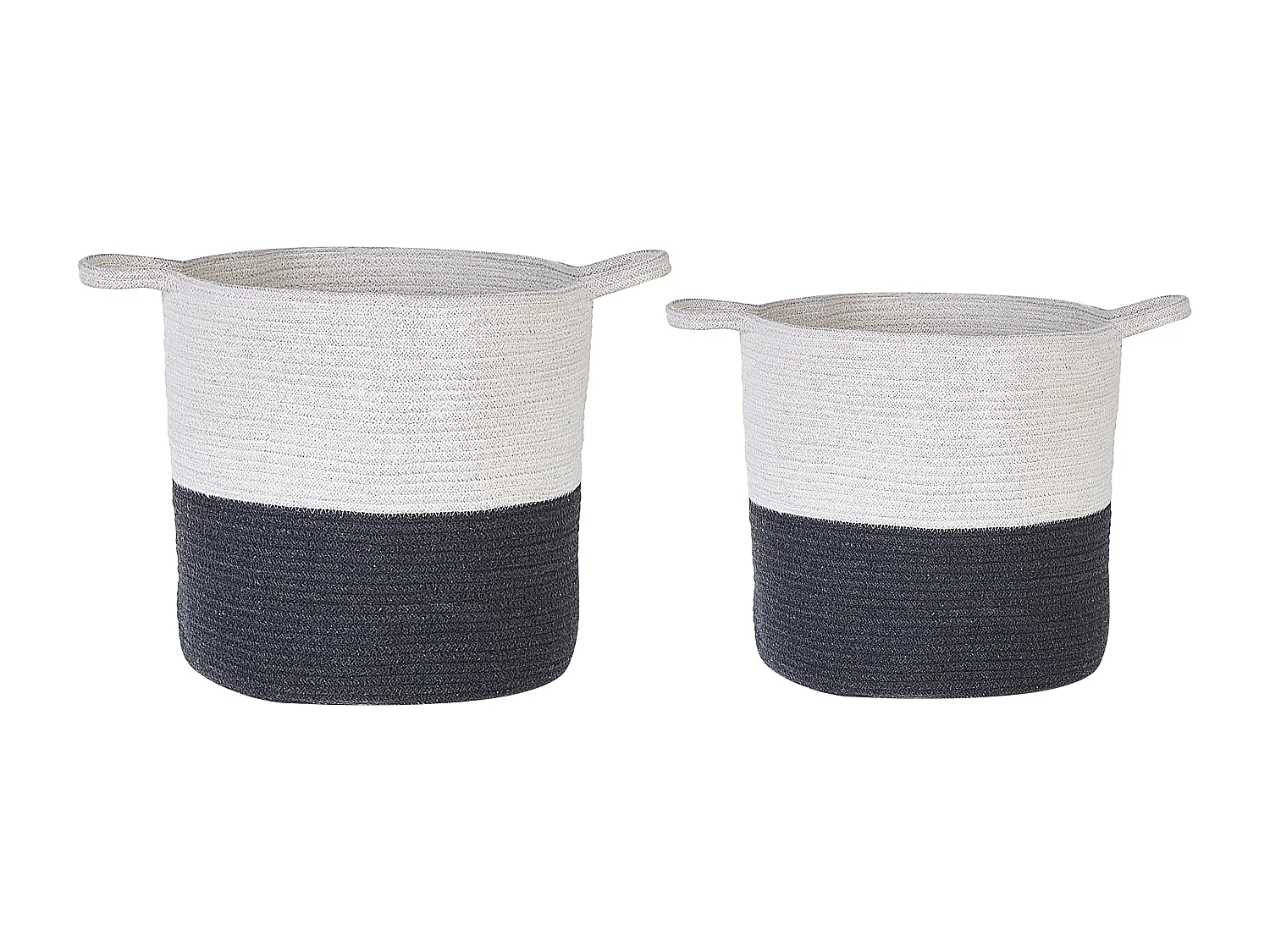 Conjunto de 2 cestas PAZHA Algodón Negro