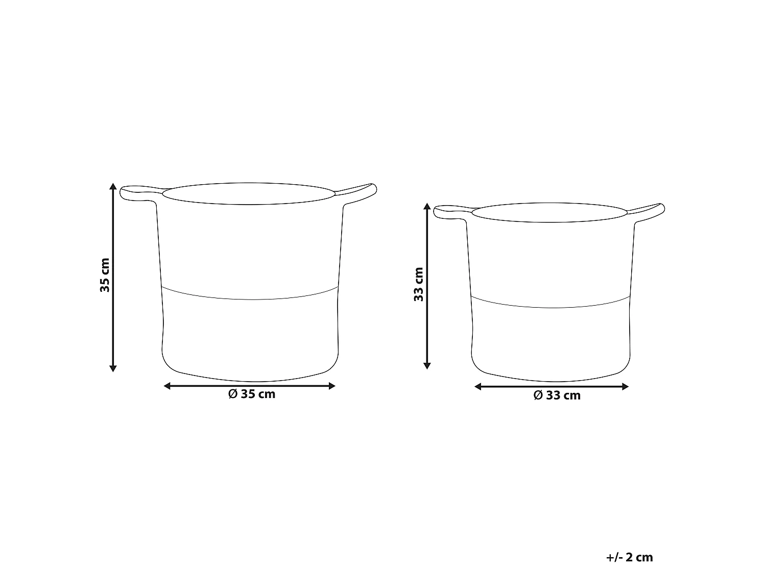 Lot de 2 paniers PAZHA Coton Noir