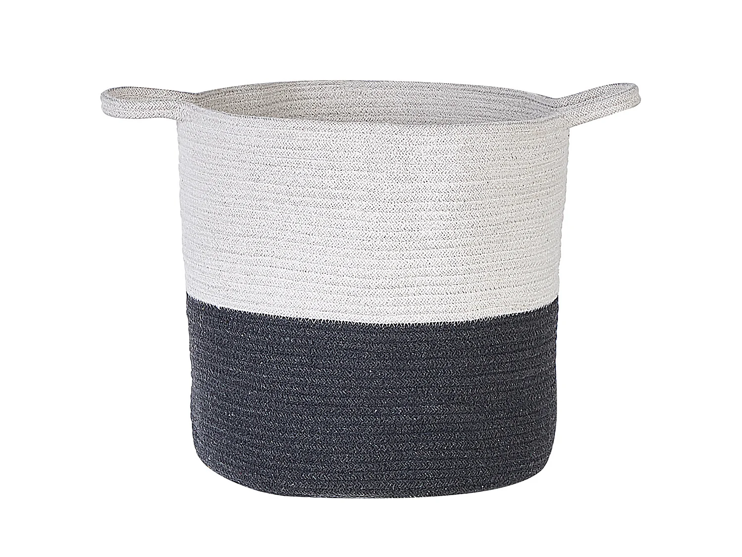 Lot de 2 paniers PAZHA Coton Noir