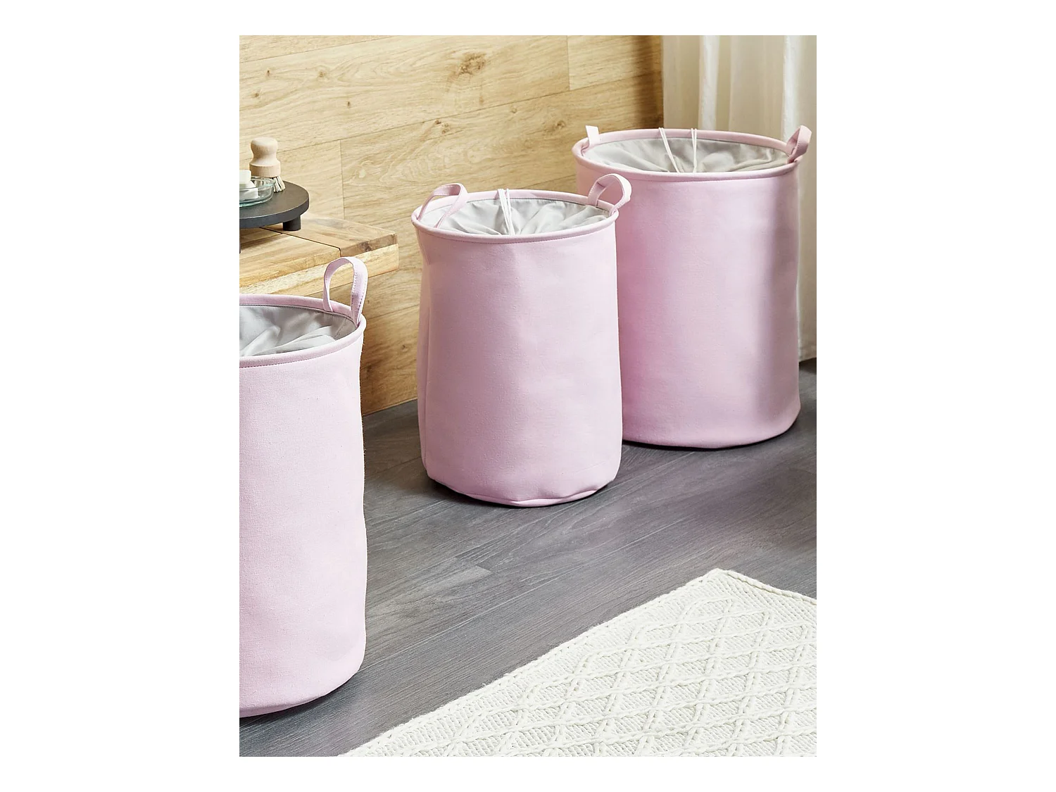 Conjunto de 3 cestas ARCHA Algodón Rosa