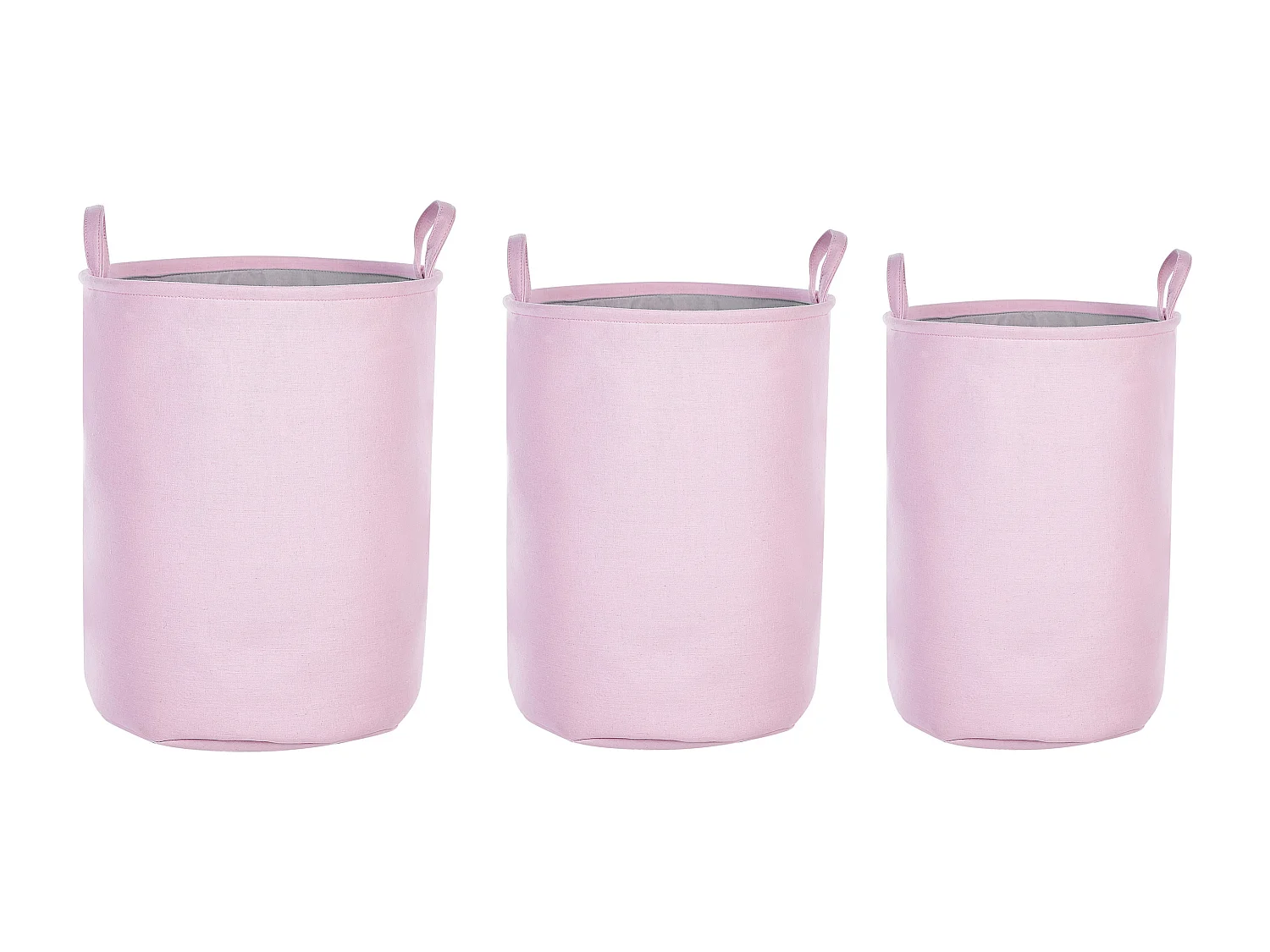 Lot de 3 paniers ARCHA Coton Rose