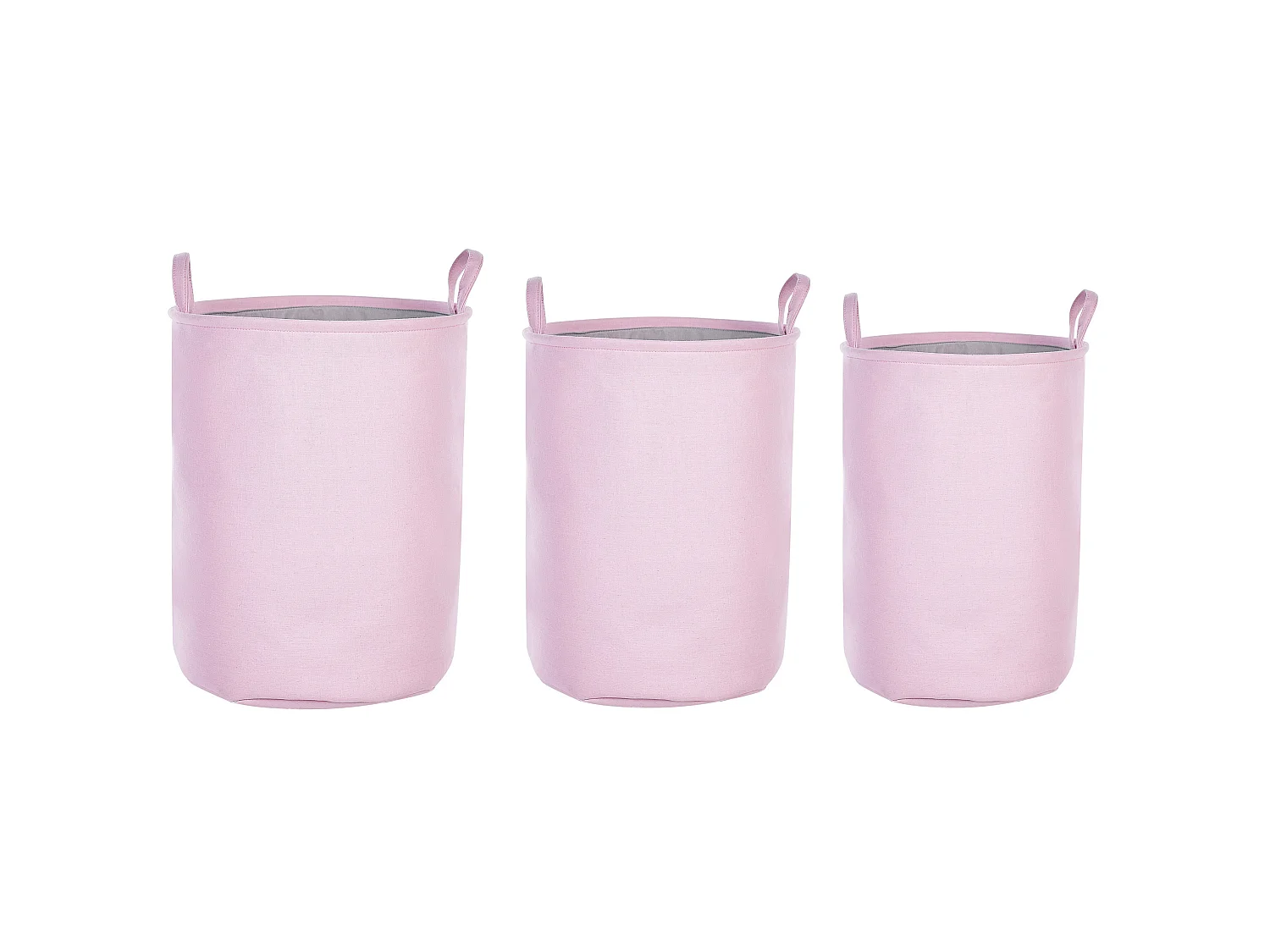 Aufbewahrungskorb 3er Set ARCHA Baumwolle Rosa