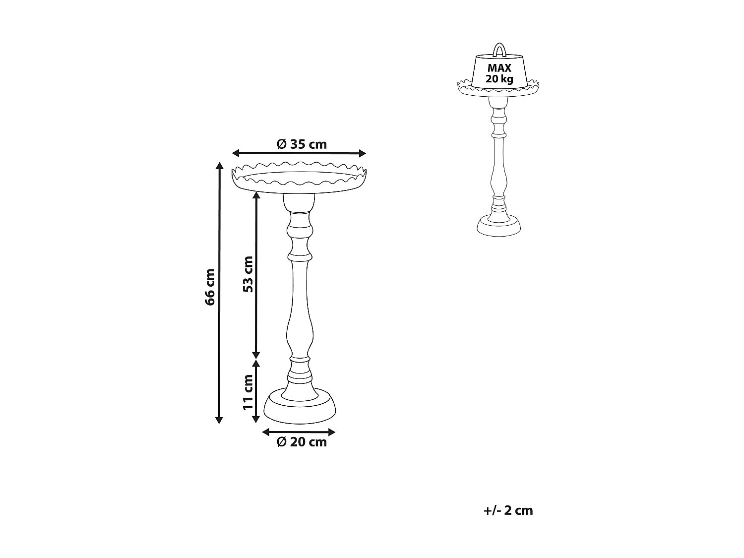 Table d'appoint TIMARU Métal Doré