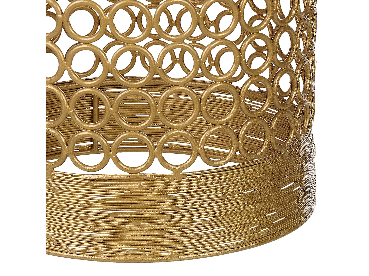 Beistelltisch Mango Holz rund ø 30 cm heller Holzfarbton / gold Modern Waihi