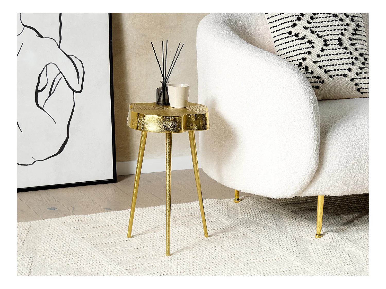 Tavolino TAUPO Metallo Oro