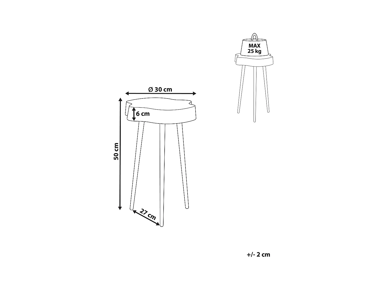 Tavolino TAUPO Metallo Oro