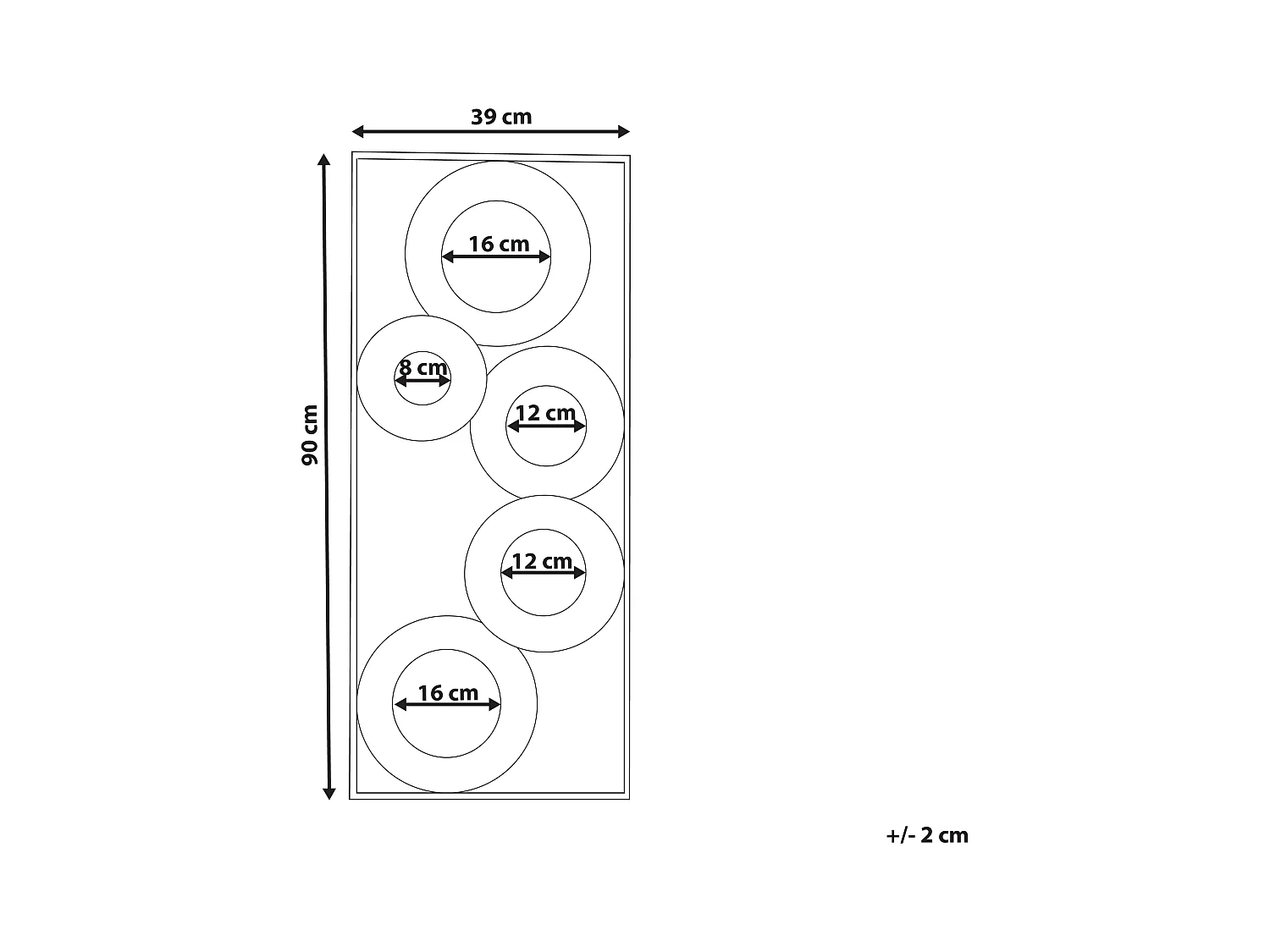Décoration murale MAICOBA Métal 90 cm Doré