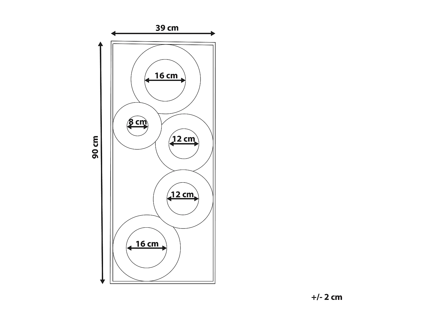 Décoration murale MAICOBA Métal 90 cm Doré