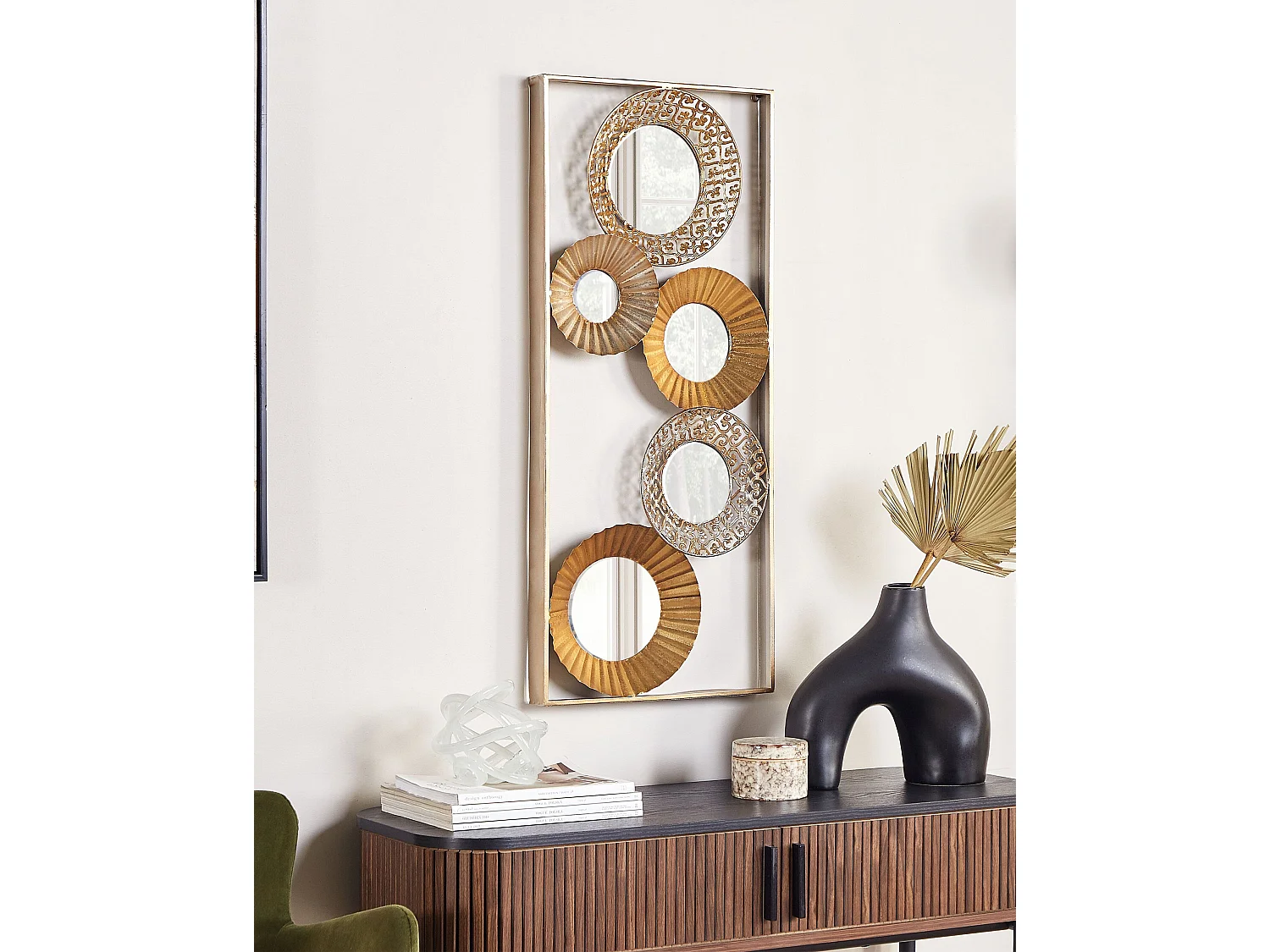 Decoración de pared MAICOBA 90 cm Metal Dorado
