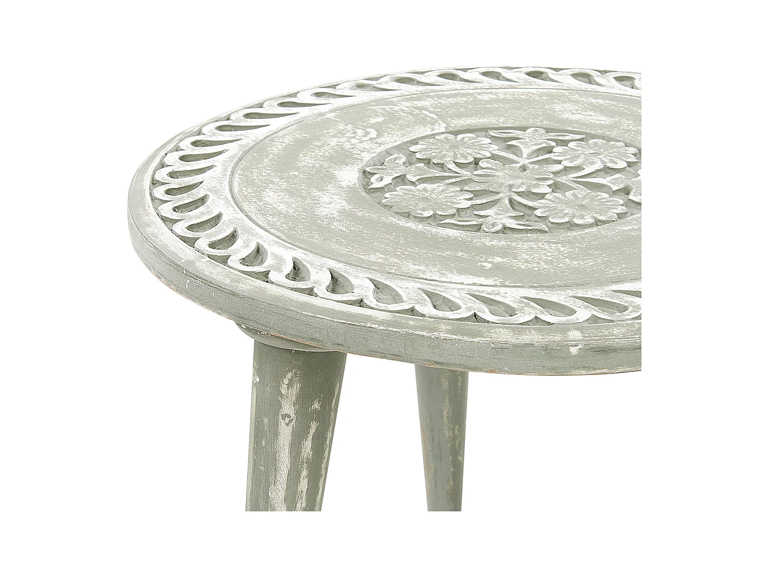 Lot de 2 tables d'appoint EKAMBA Bois de manguier Vert clair