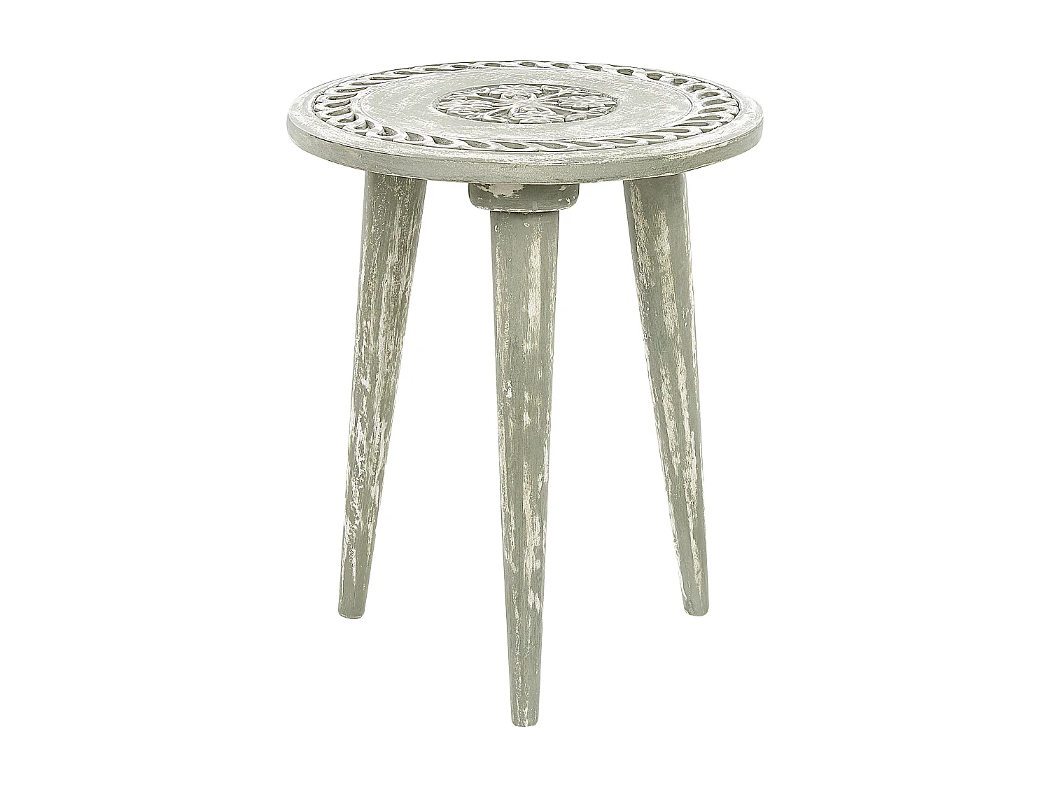 Lot de 2 tables d'appoint EKAMBA Bois de manguier Vert clair