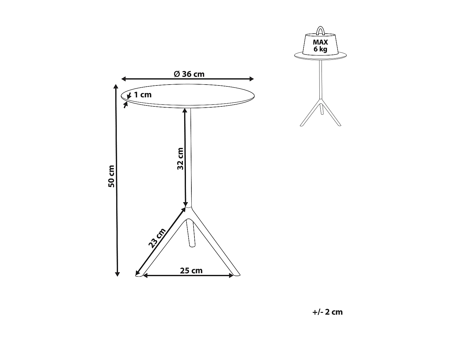 Bijzettafel ERAVUR Metaal Goud