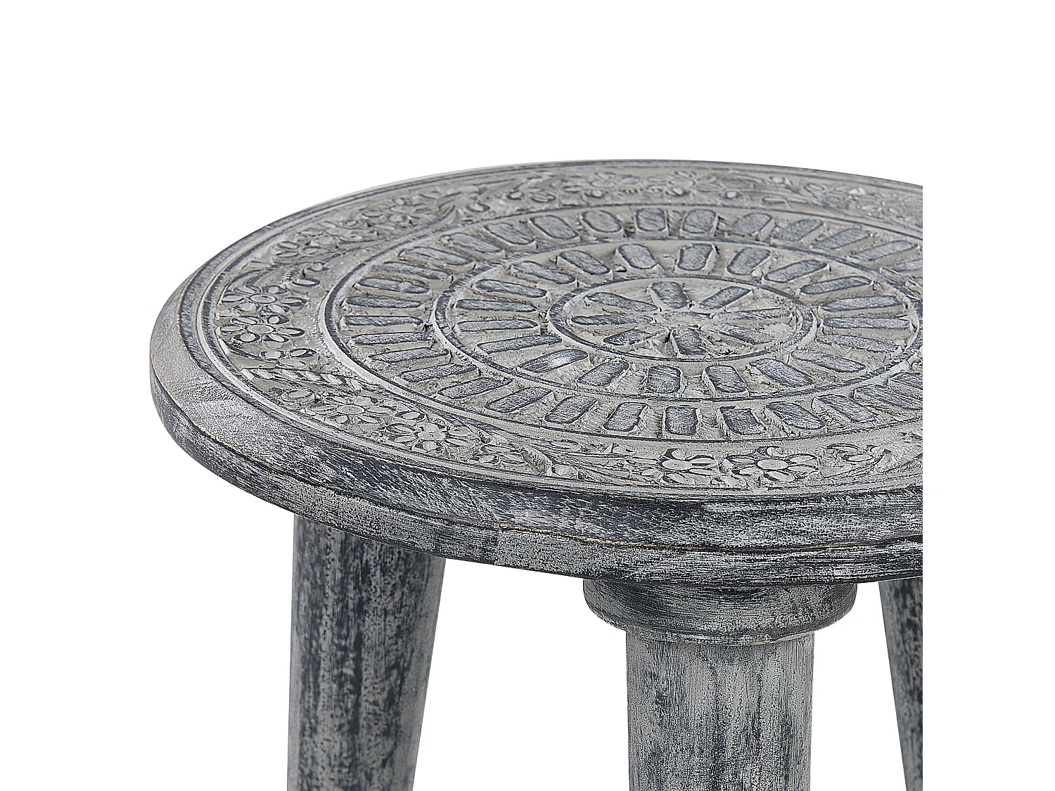 Lot de 2 tables d'appoint JATRA Bois de manguier Gris