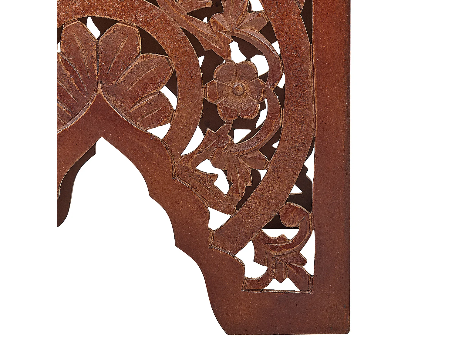 Beistelltische 2er Set dunkler Holzfarbton Muster durchbrochenes Design Shukur