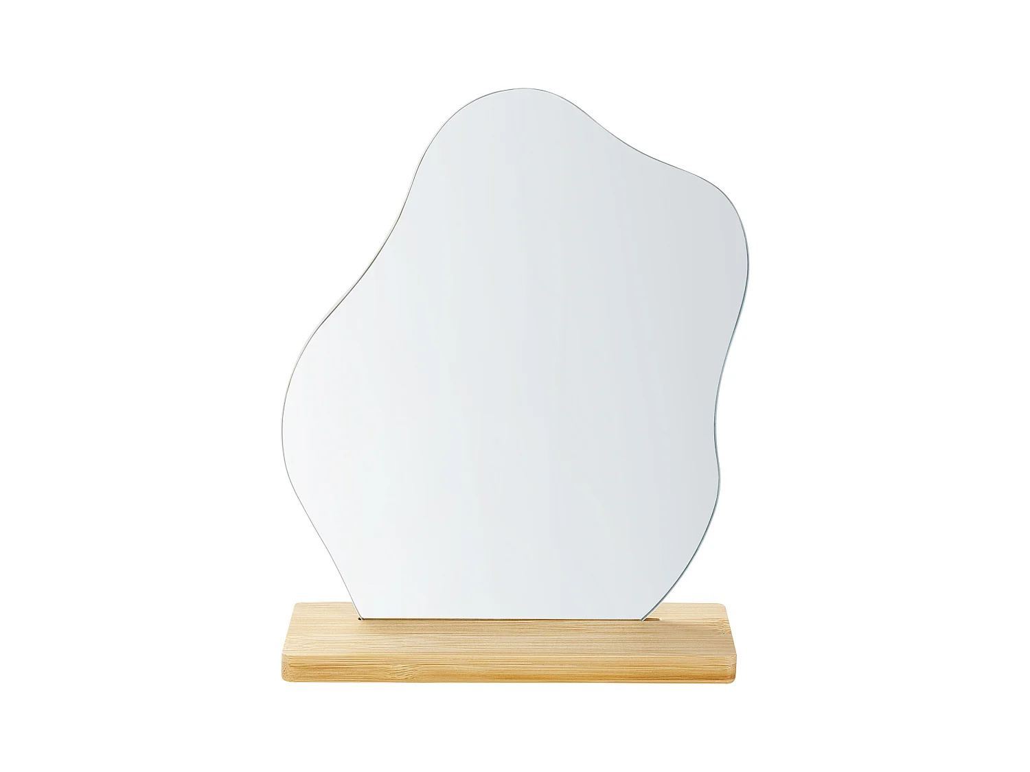 Miroir sur pied LOZERE 19 cm 22 cm Bambou Marron clair