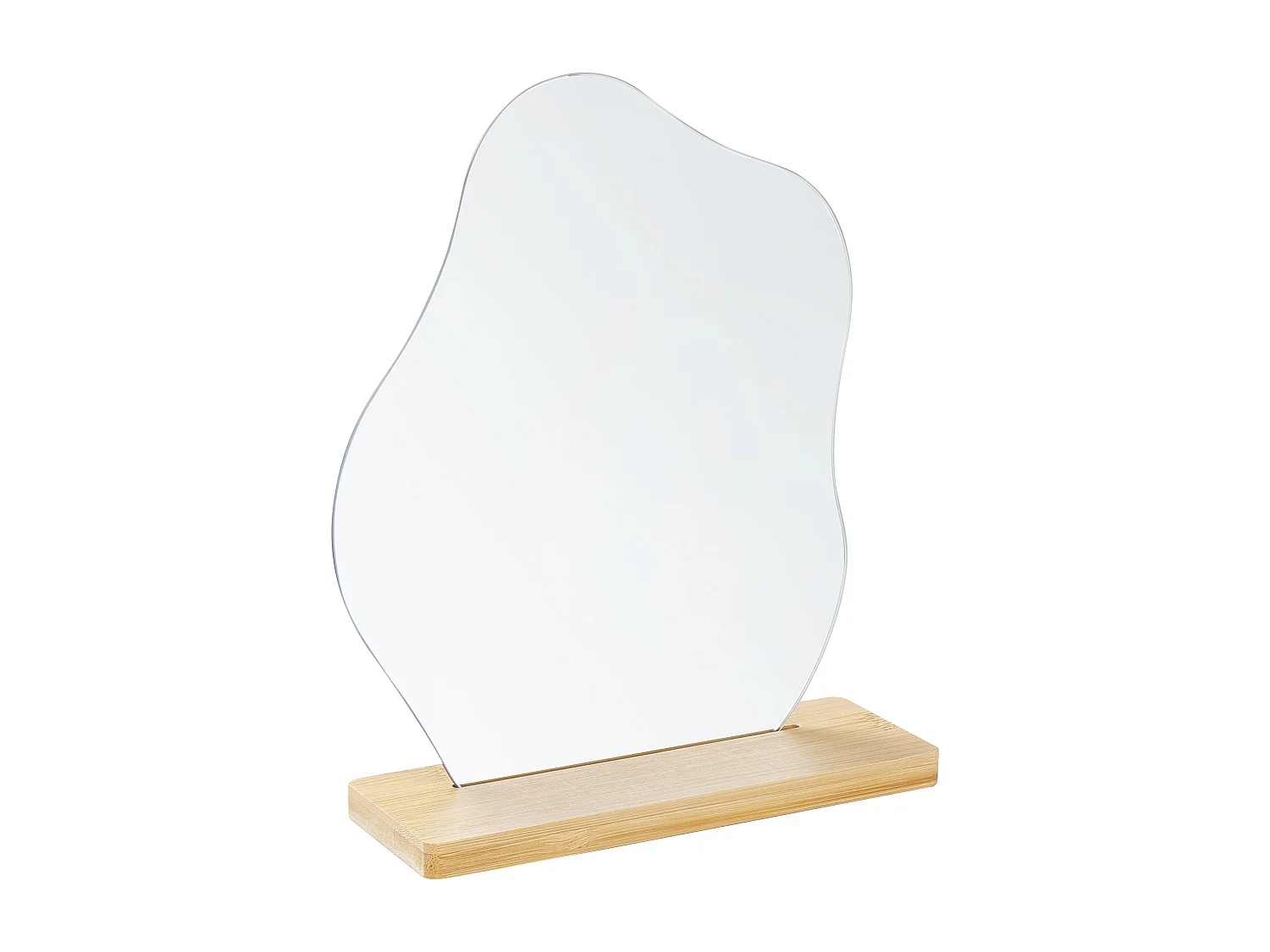 Miroir sur pied LOZERE 19 cm 22 cm Bambou Marron clair