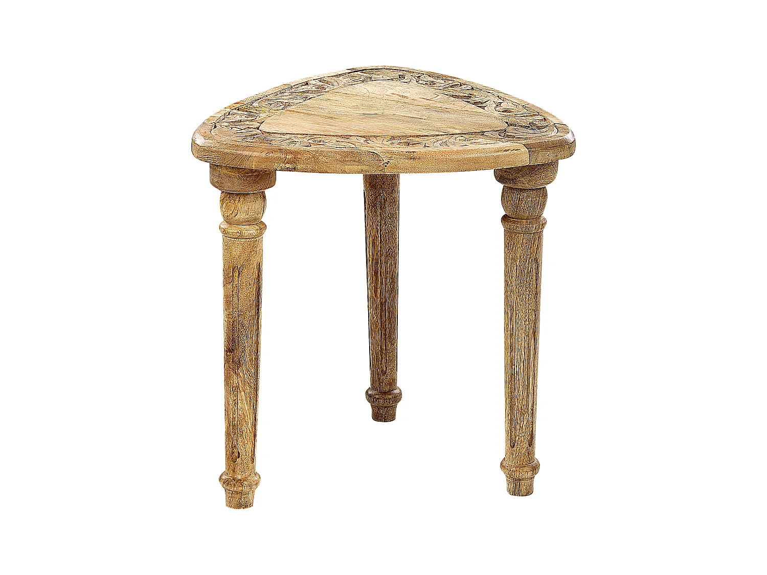 Lot de 2 tables d'appoint SAORA Bois de manguier Marron clair