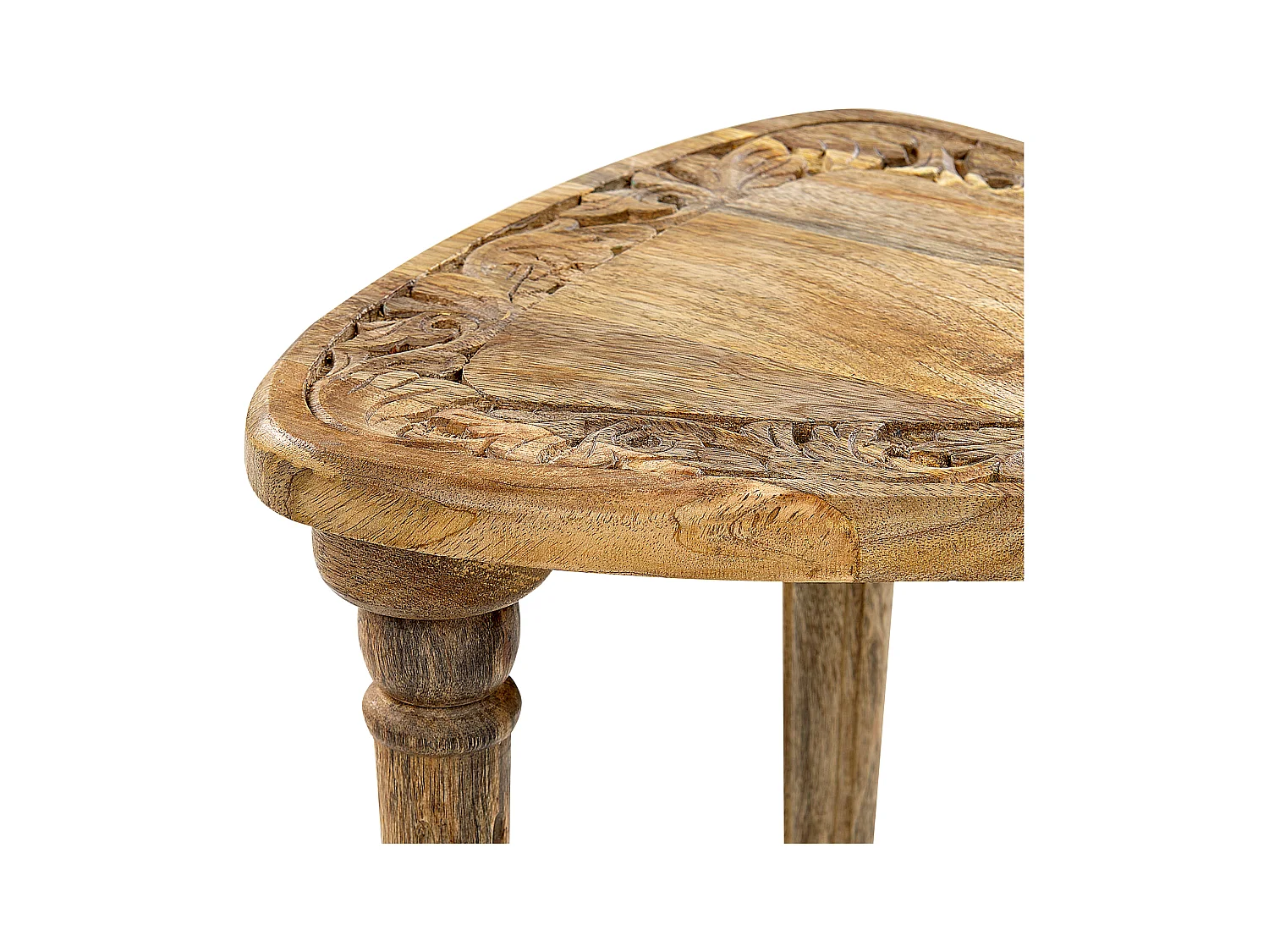 Lot de 2 tables d'appoint SAORA Bois de manguier Marron clair