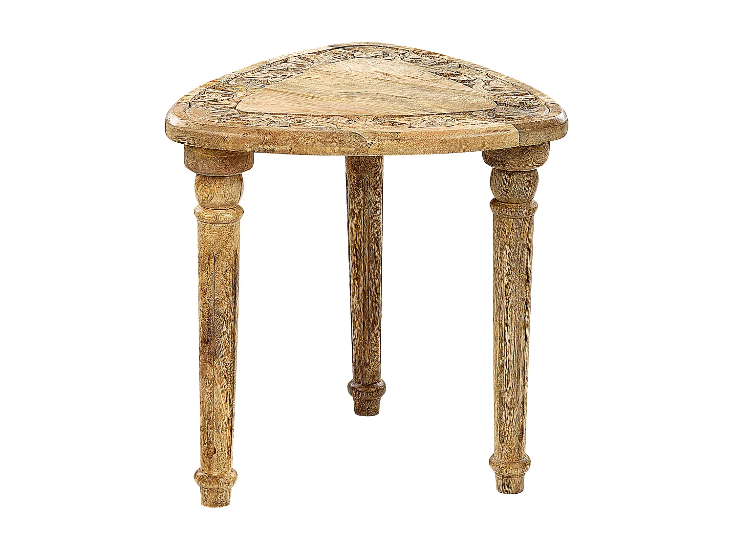 Lot de 2 tables d\'appoint SAORA Bois de manguier Marron clair