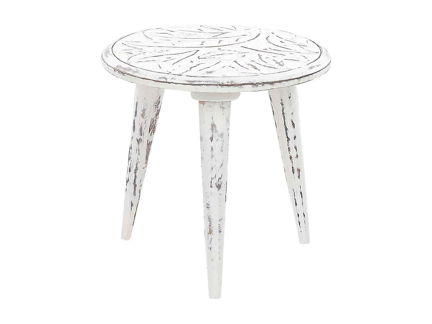 Beistelltisch 2er Set CHANDRA Mango Holz Weiss