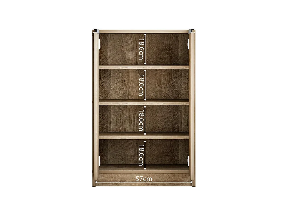 Schoenenkast PARRA, 2 deuren, kleur Sonoma eik