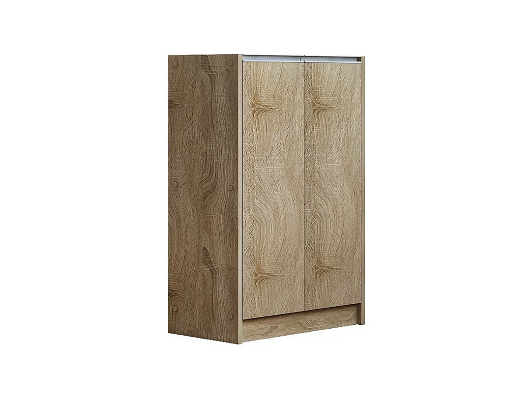Meuble à chaussures PARRA – 2 portes battantes – Chêne clair Sonoma