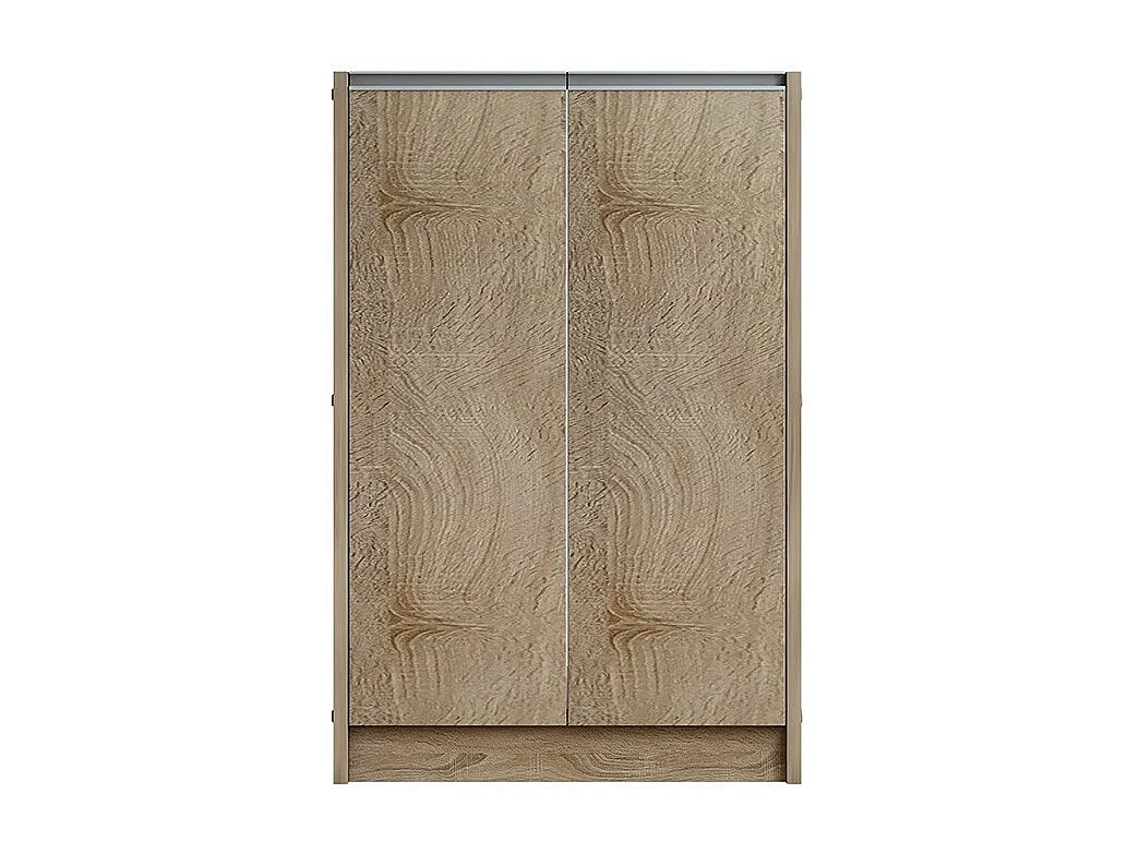 Meuble à chaussures PARRA – 2 portes battantes – Chêne clair Sonoma