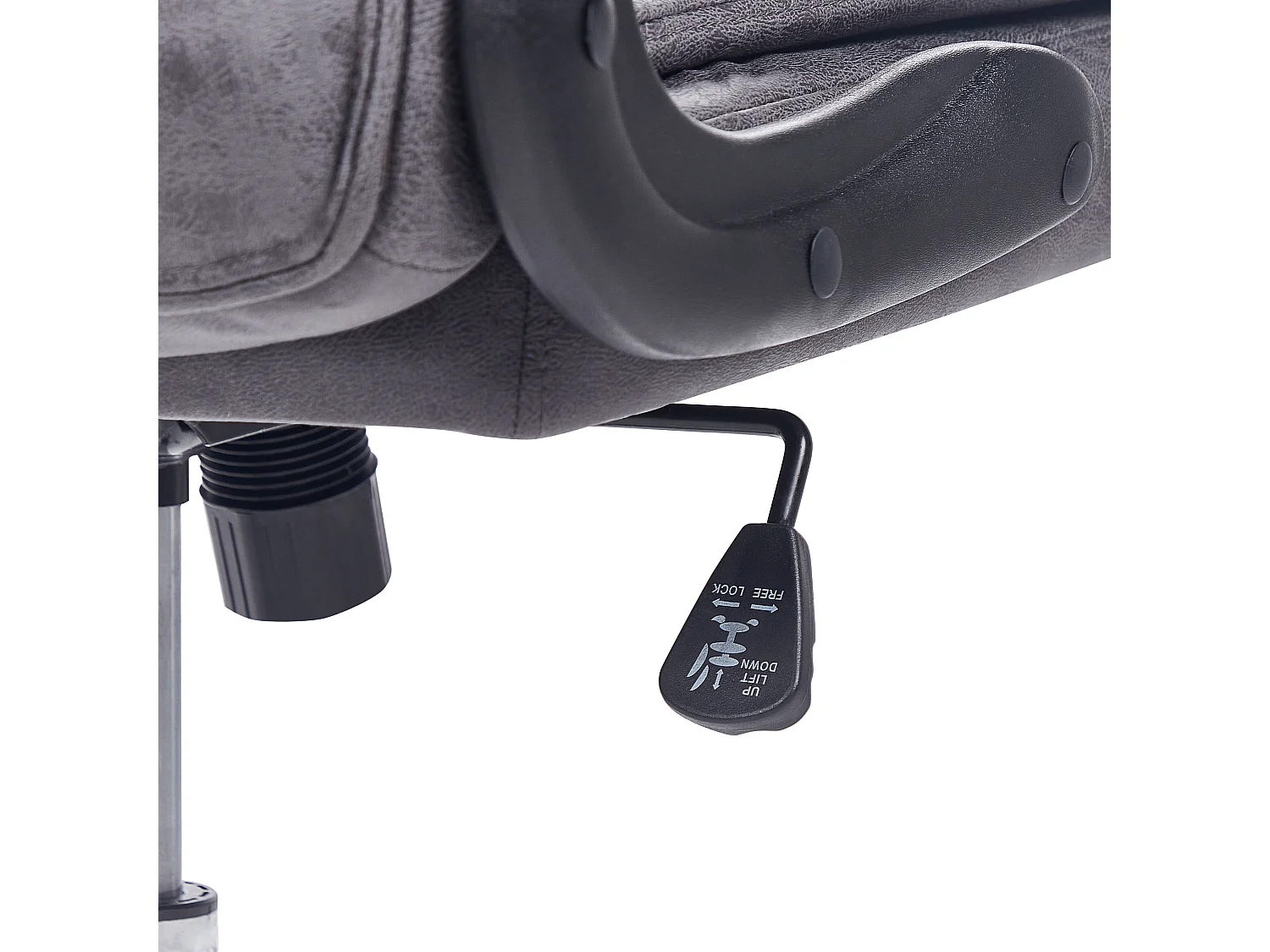 Directeursstoel Kunstleer Grafietgrijs SUBLIME