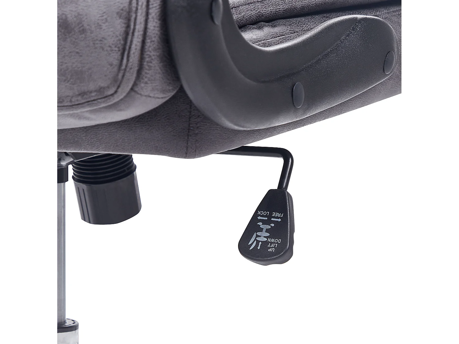 Directeursstoel Kunstleer Grafietgrijs SUBLIME