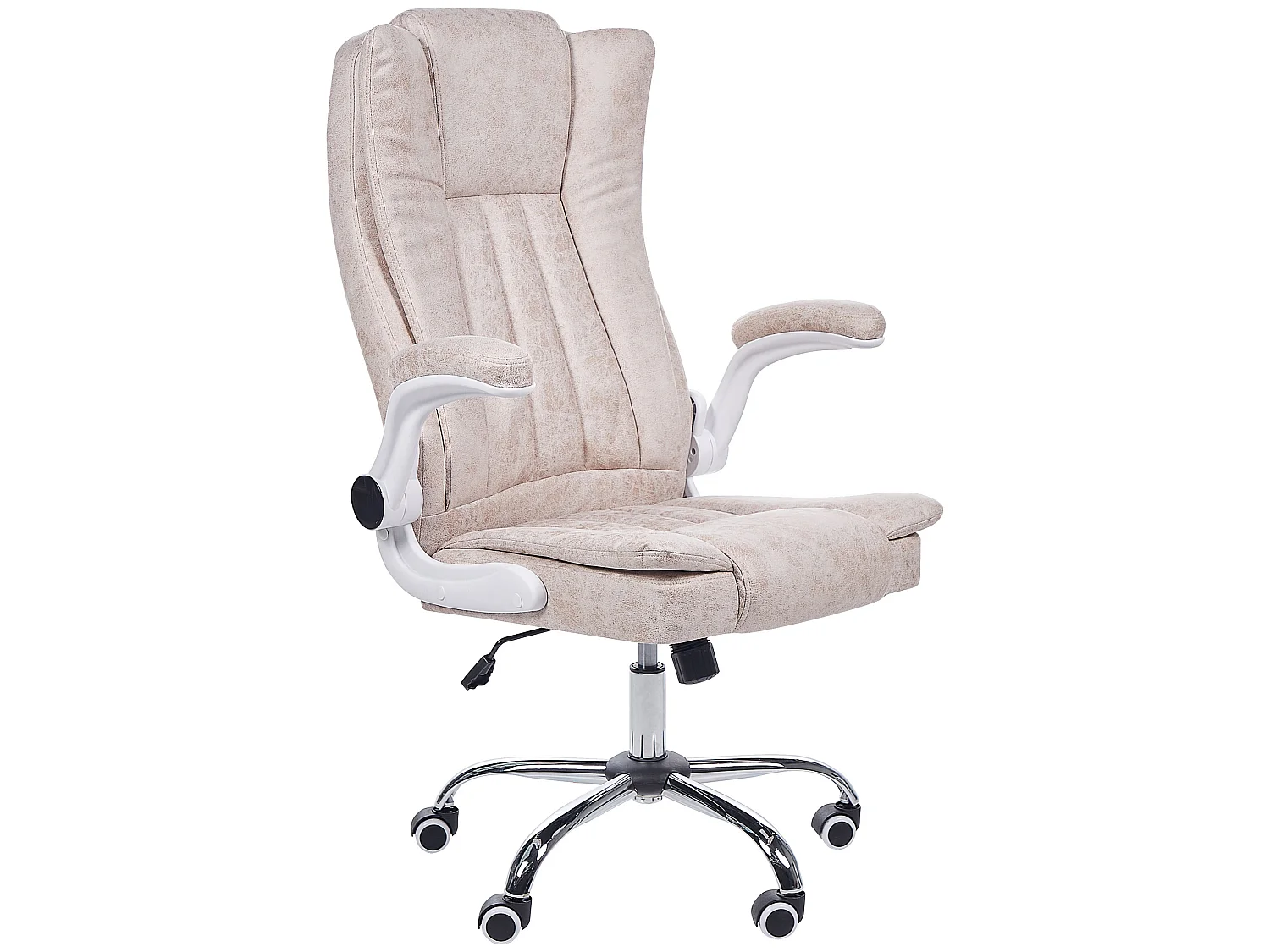 Bürostuhl Kunstleder hellbeige höhenverstellbar SUBLIME