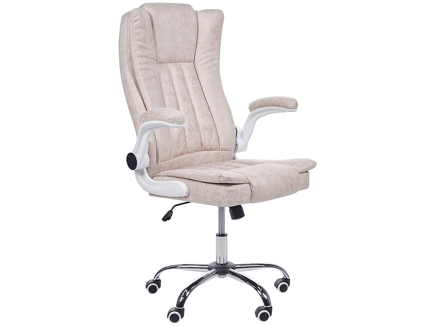 Bürostuhl Kunstleder hellbeige höhenverstellbar SUBLIME