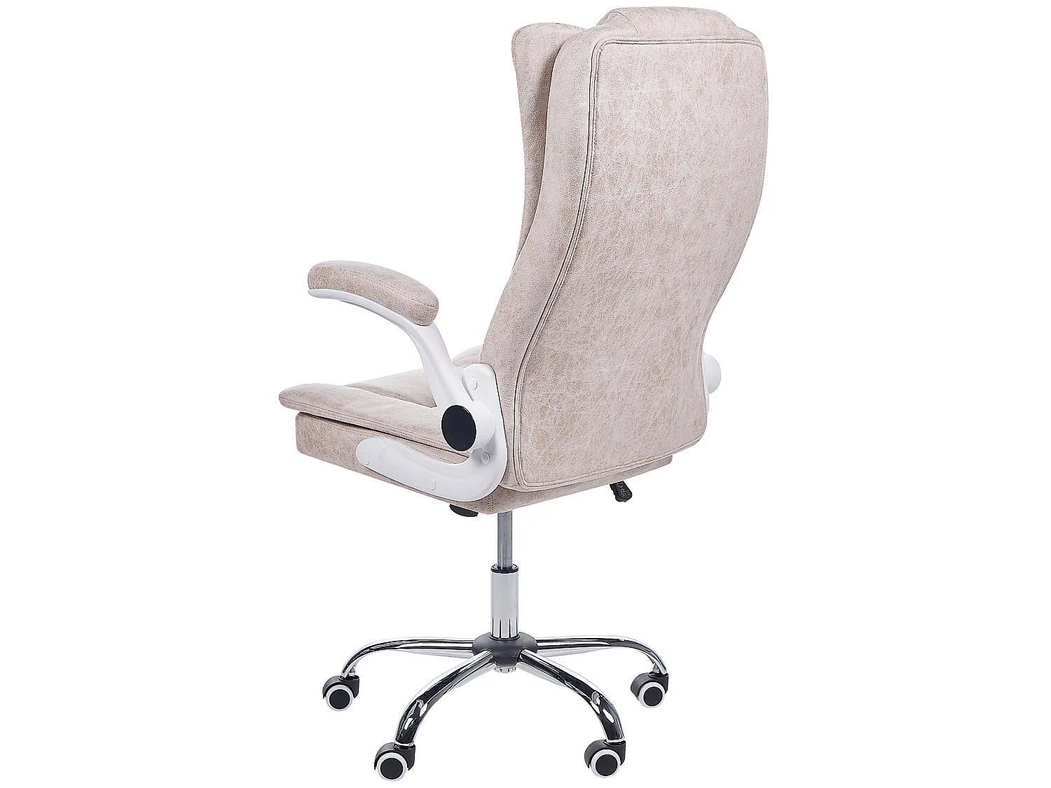 Bürostuhl Kunstleder hellbeige höhenverstellbar SUBLIME