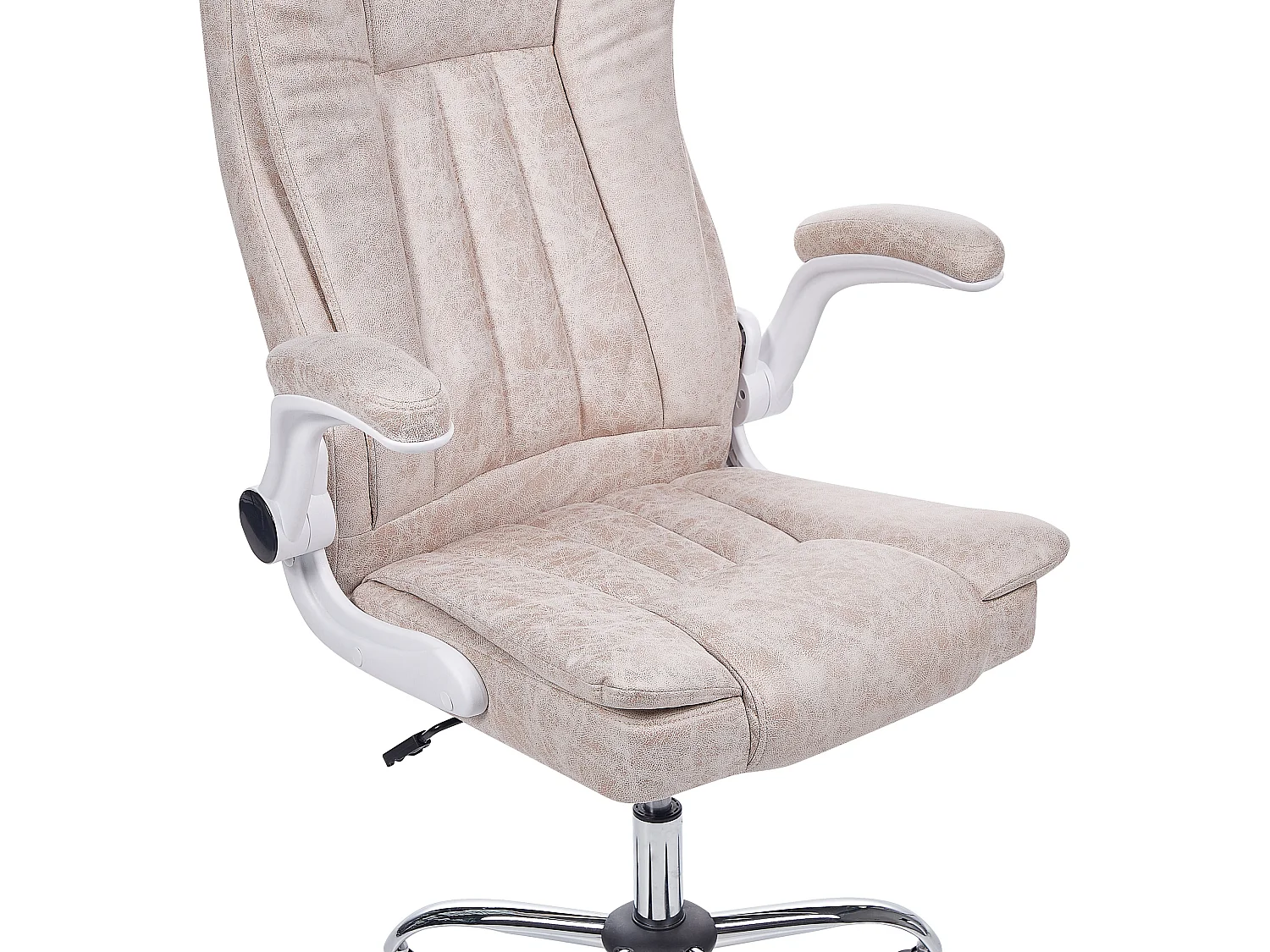 Bürostuhl Kunstleder hellbeige höhenverstellbar SUBLIME