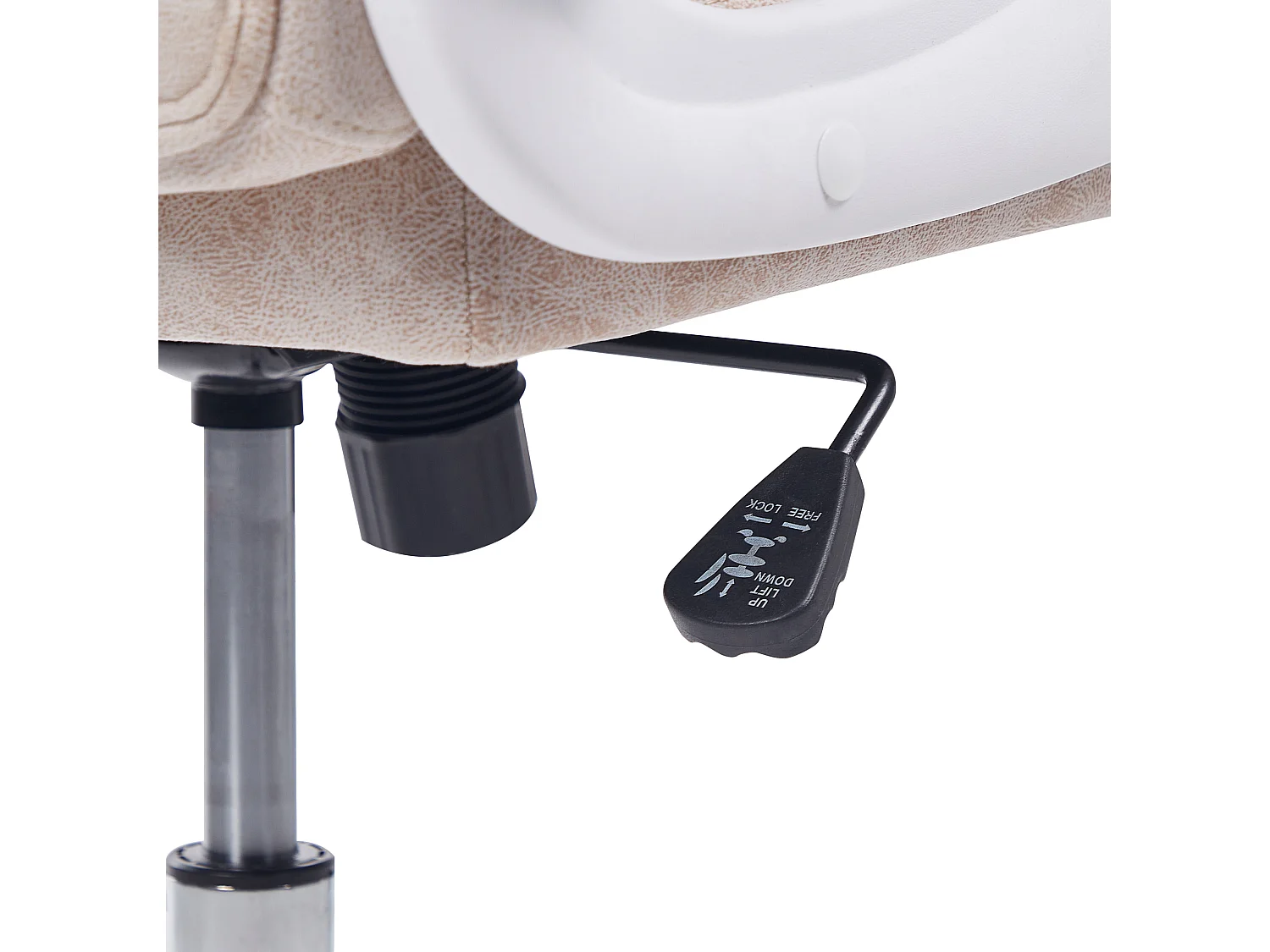 Bürostuhl Kunstleder hellbeige höhenverstellbar SUBLIME