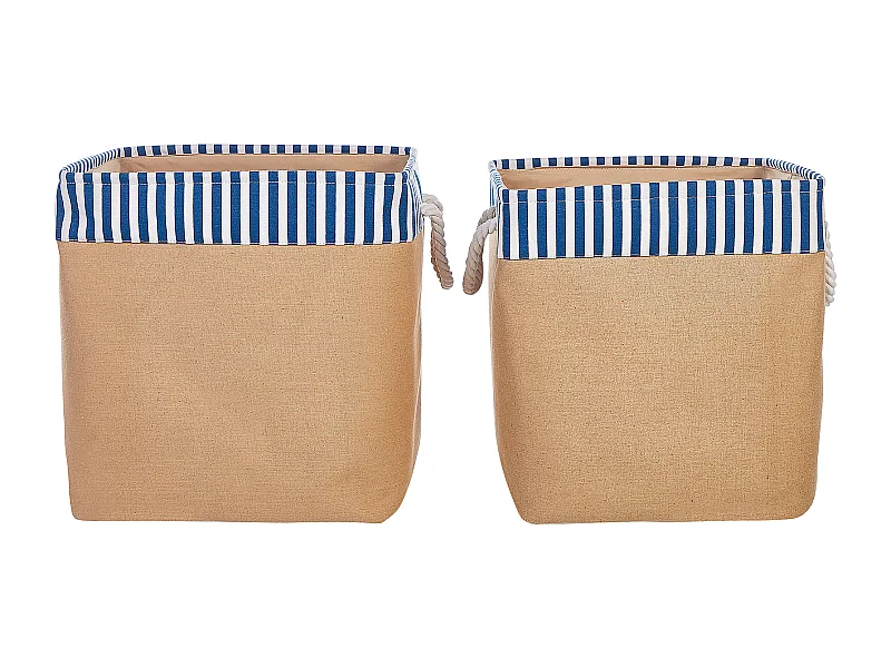 Lot de 2 paniers TUGUL Coton Beige