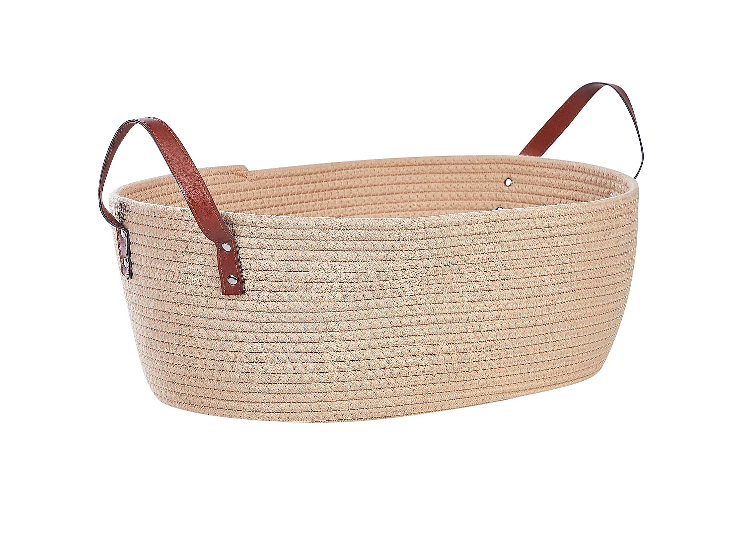 Zestaw 2 koszy GISSAR Bawełna Jasnobeżowy