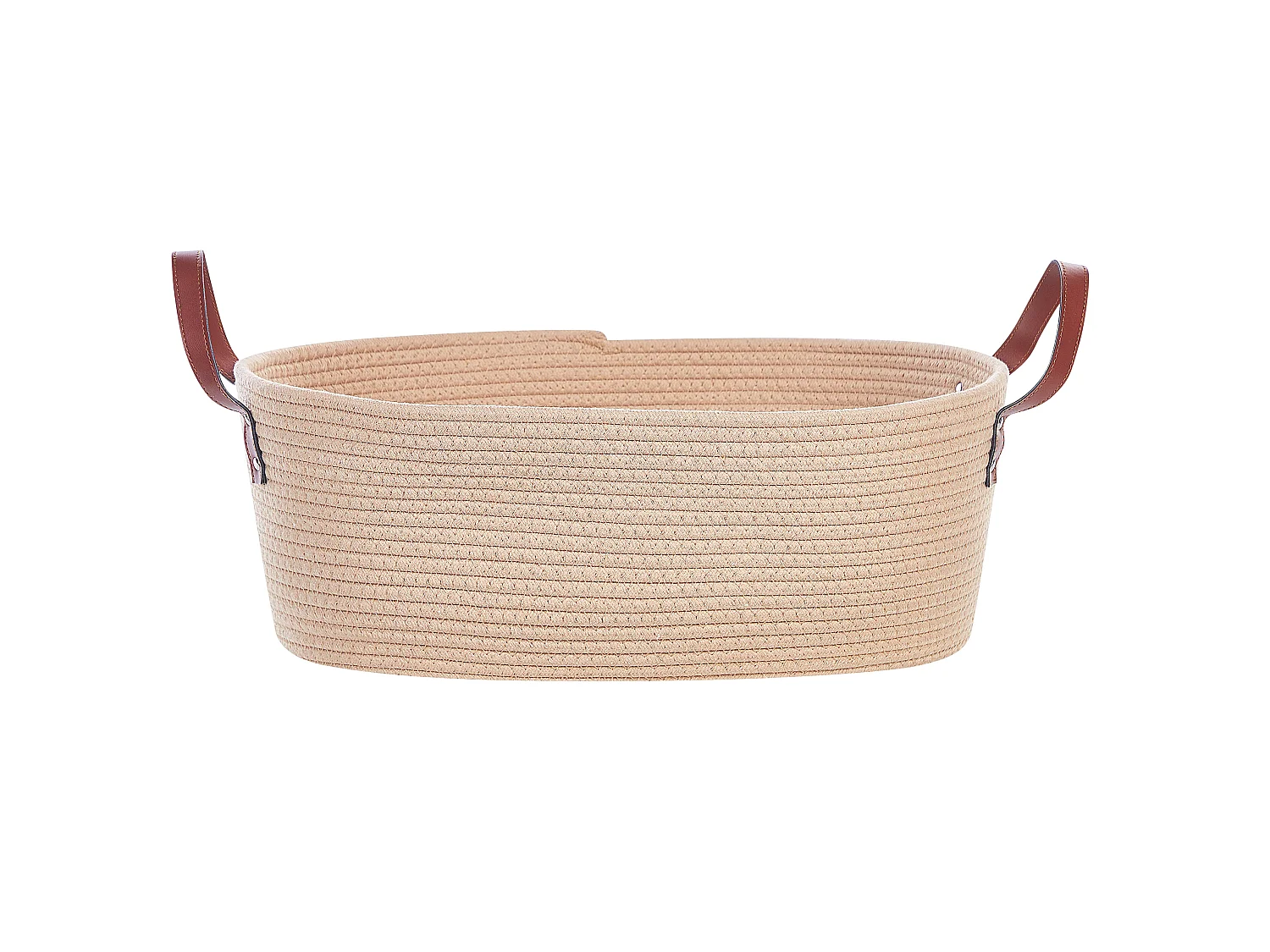 Set of 2 Baskets GISSAR Cotton Light Beige