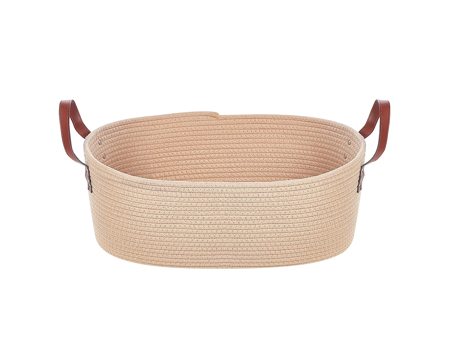 Set of 2 Baskets GISSAR Cotton Light Beige