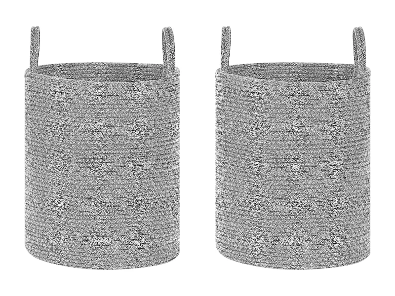 Lot de 2 paniers SARYK Coton Gris